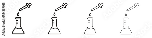 Chemical test icon set vector eps10. illustration, logo sign symbol pictogram template