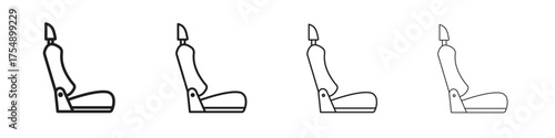 Car seat icon set vector eps10. illustration, logo sign symbol pictogram template