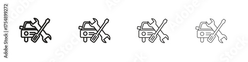 Car repair icon set vector eps10. illustration, logo sign symbol pictogram template