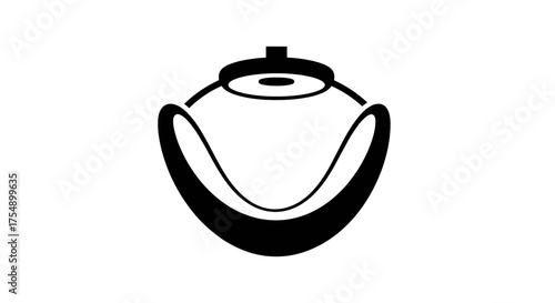 Minimalist Black and White Eye Icon Design.