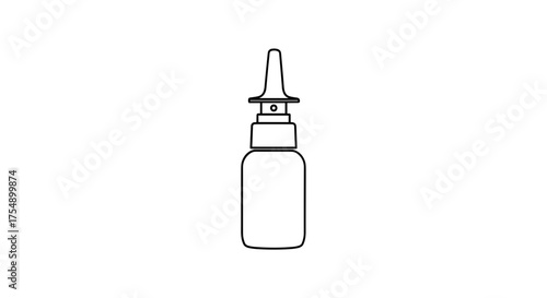 Nasal Spray Bottle Illustration for Medical Use 1.