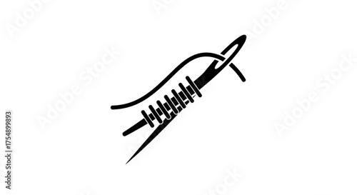 Needle and Thread A Symbol of Sewing and Craftsmanship.