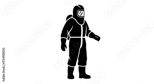 Protective Suit Silhouette A Symbol of Safety and Preparedness.