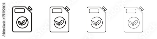 Biofuel canister icon set vector eps10. illustration, logo sign symbol pictogram template