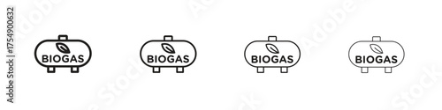 Biogas icon set vector eps10. illustration, logo sign symbol pictogram template