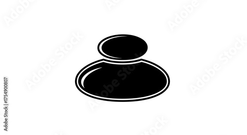 Simple black user profile icon on a white background.
