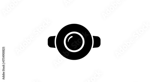 Simple black webcam icon on a white background.
