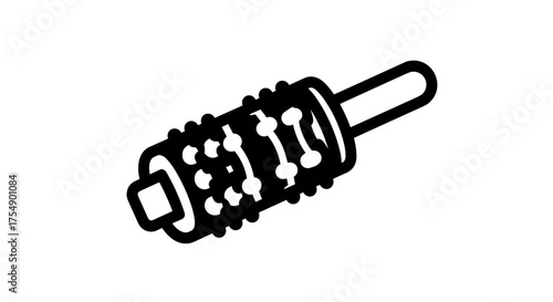 Stylized Illustration of a Hair Roller for Styling.