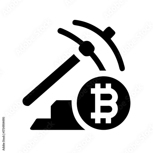 Crypto Mining Icon Set | Blockchain Technology, Cryptocurrency Mining, Digital Finance, Decentralized Network, Crypto Asset, Secure Transactions, Financial Security
