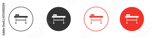Stretcher icon for ui or ux isolated on white for mobile app, editable