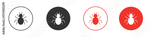 Spider icon for ui or ux isolated on white for mobile app, editable