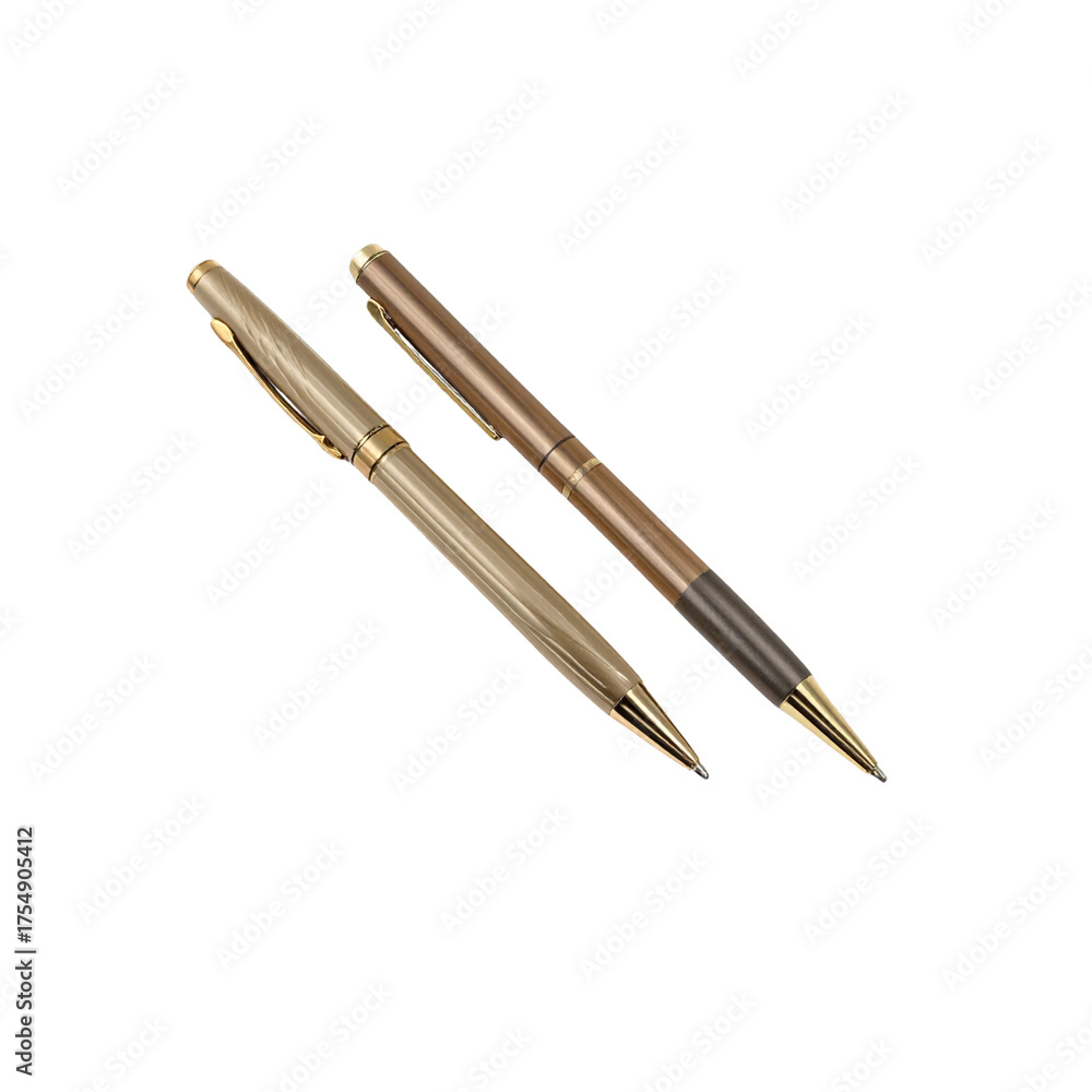 Fototapeta premium Three Lying Pen Mockups transparent background png 