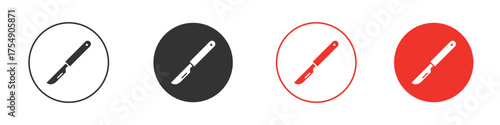 Scalpel icon for ui or ux isolated on white for mobile app, editable