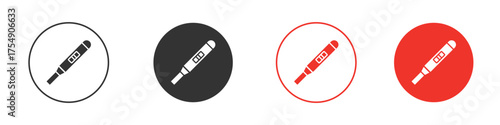 Pregnancy test icon for ui or ux isolated on white for mobile app, editable