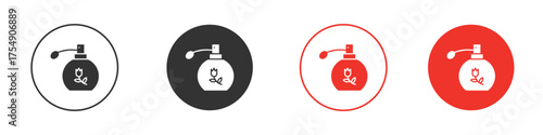 Perfume bottle icon for ui or ux isolated on white for mobile app, editable