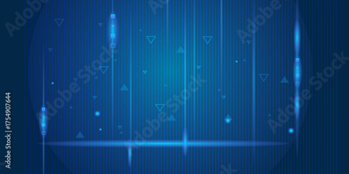 Modern Digital Data Flow  Innovation and Connection Concept