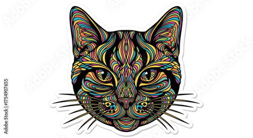 Psychedelic Cats Sticker