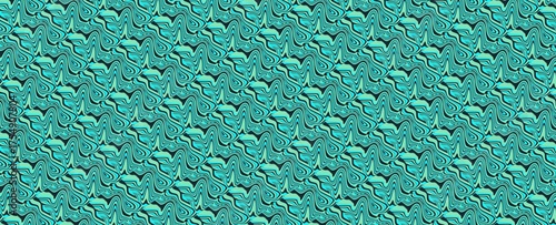 Sky Blue with black wavy seamless pattern