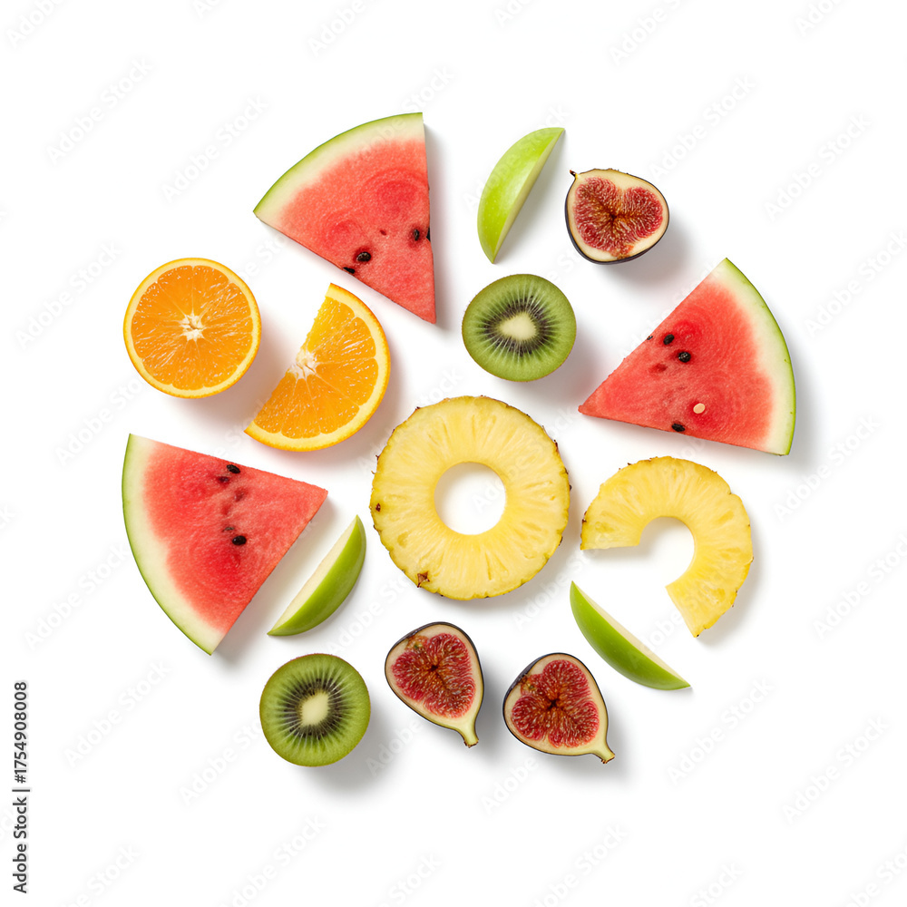 Naklejka premium fresh fruit on a plate
