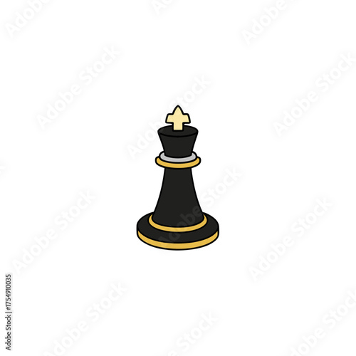 Black chess bishop ring illustration vector graphic scalable eps icon vector