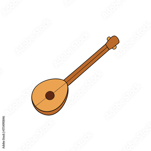Wooden banjo peg vector illustration scalable musical instrument icon eps vector
