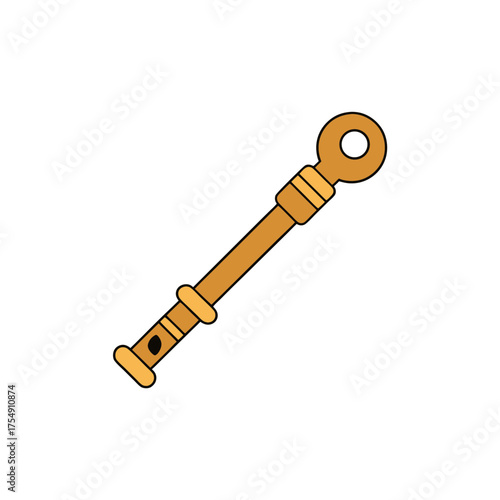 Wooden clarinet key vector illustration scalable icon eps vector