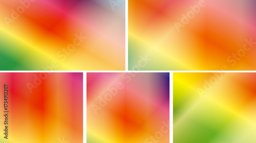 Abstract background in pastel colors. Light green, yellow, and red vector gradient background with blur. Colorful gradient abstract illustration in a blur style.