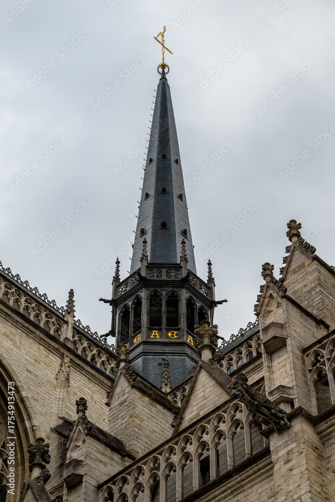 Fototapeta premium Spire of Saint Peters Church in Leuven