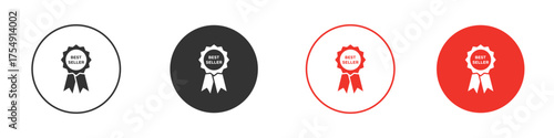 Best seller icon for ui or ux isolated on white for mobile app, editable