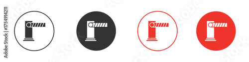 Barrier icon for ui or ux isolated on white for mobile app, editable