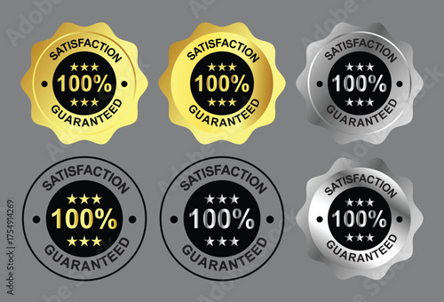 100 Percent Satisfaction Guaranteed Badge for Quality Assurance and Trust