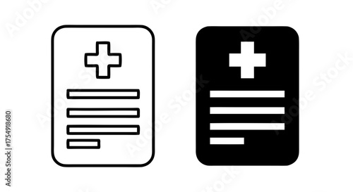 Medical Report vector icon illustration