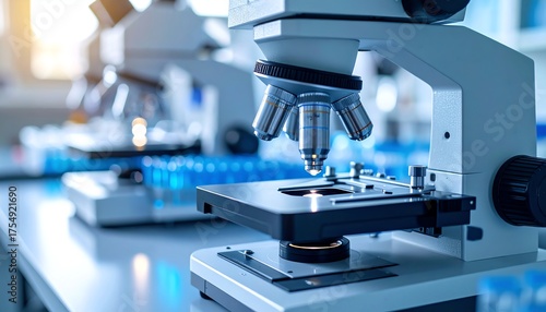 Detailed view through a microscope observing the intricate process of in vitro fertilization