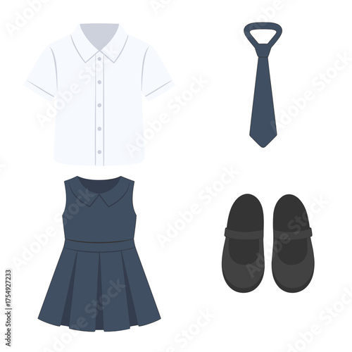 Childrens school uniform outfit set