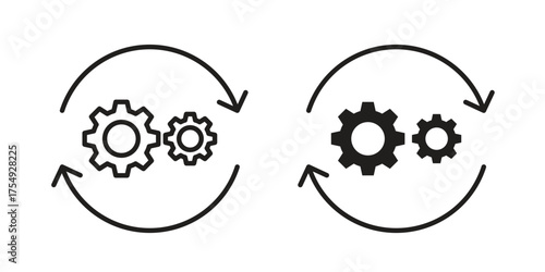 Operation icon pictogram template, Simple outline and filled style.