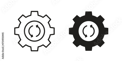 Implementation icon pictogram template, Simple outline and filled style.