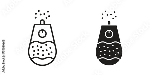 Humidifier pictogram template, Simple outline and filled style.. vector glyph flat icons