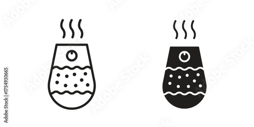 Humidifier icon pictogram template, Simple outline and filled style.