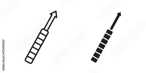 Harpoon icon pictogram template, Simple outline and filled style.