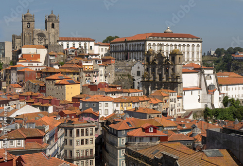 Mirador view of the historical old town of Porto.