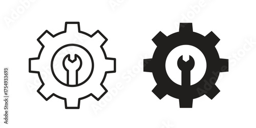 Customized icon pictogram template, Simple outline and filled style.