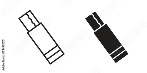 Chew gum icon pictogram template, Simple outline and filled style.