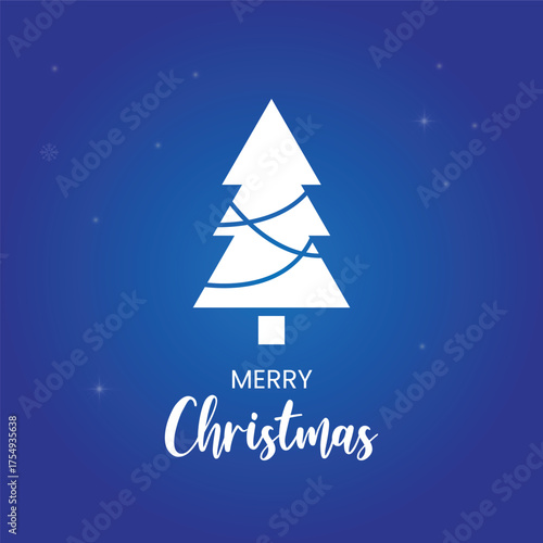 Merry Christmas Tree Holiday Greeting Card