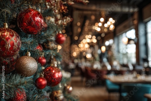 Corporate Christmas Tree at Restaurant Event
