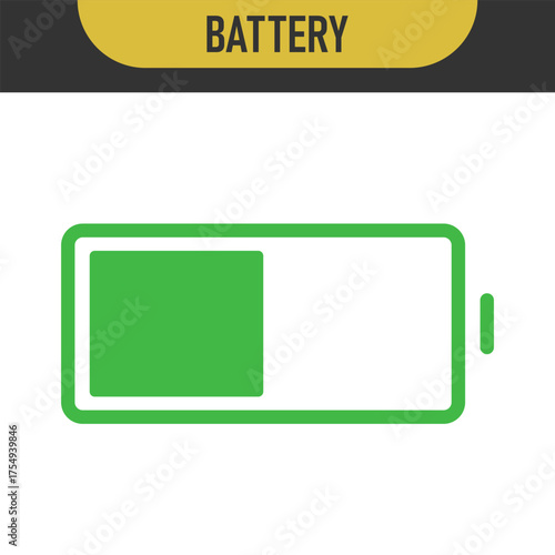 battery icon set with charge levels from full and low - charging symbol - representing power, energy storage, and readiness for use in electronic devices. Color set icons