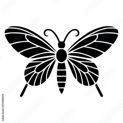 butterfly silhouette vector image, butterfly vector image.
