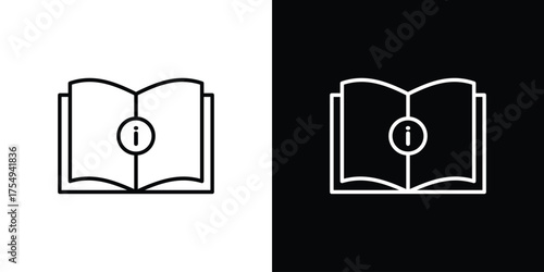 guide book icon concept. Thin line symbol pack.