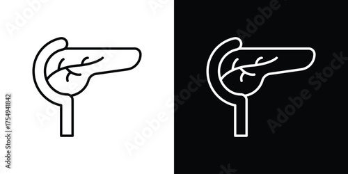 pancreas icon concept. Thin line symbol pack.