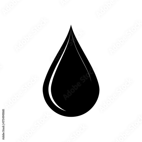 Transparent water droplet vector illustration clean scalable isolated graphic element silhouette