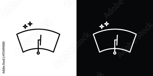 car windscreen icon concept. Thin line symbol pack.